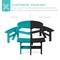 Best Choice Products 6-Person Circular Outdoor Wooden Picnic Table w/ 3 Built-In Benches, Umbrella Hole